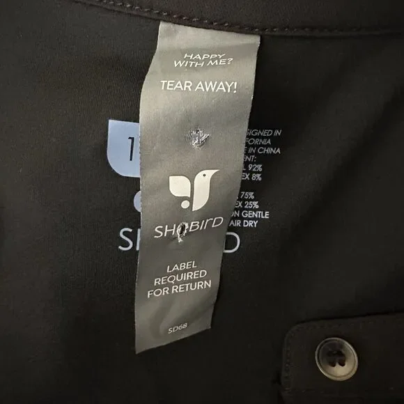 SheFit Womens The Sheila Shift Bra Dress Size 1 XS Black Modal Henley Preppy - Picture 7 of 9